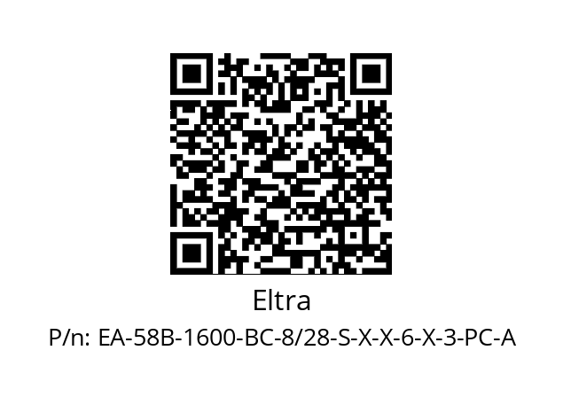   Eltra EA-58B-1600-BC-8/28-S-X-X-6-X-3-PC-A