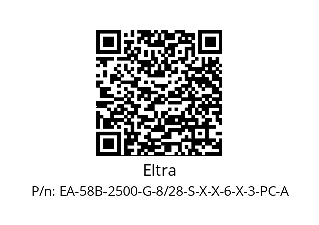   Eltra EA-58B-2500-G-8/28-S-X-X-6-X-3-PC-A