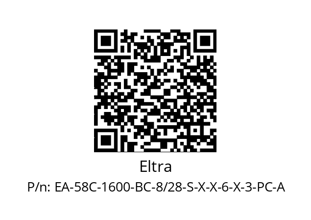   Eltra EA-58C-1600-BC-8/28-S-X-X-6-X-3-PC-A