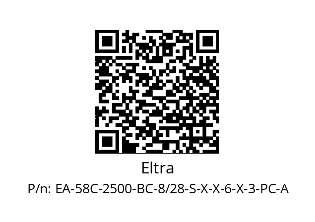   Eltra EA-58C-2500-BC-8/28-S-X-X-6-X-3-PC-A