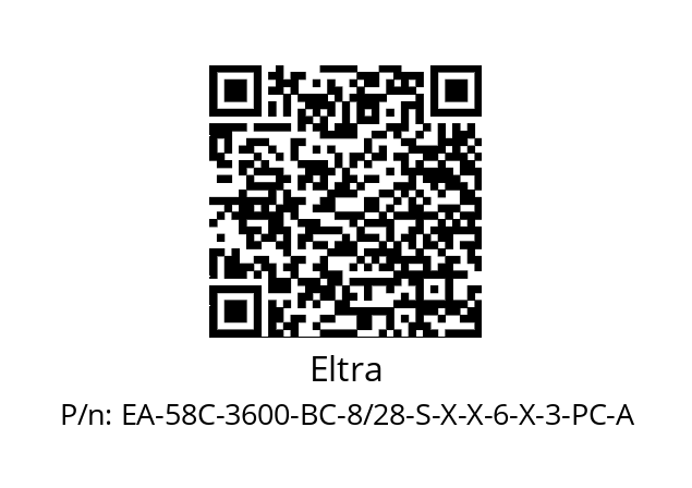   Eltra EA-58C-3600-BC-8/28-S-X-X-6-X-3-PC-A