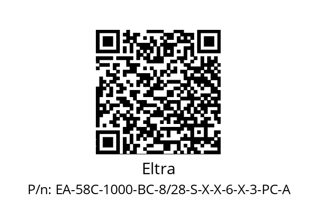   Eltra EA-58C-1000-BC-8/28-S-X-X-6-X-3-PC-A