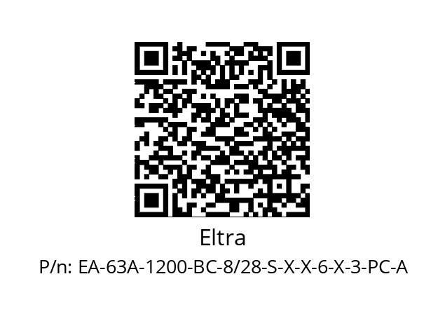   Eltra EA-63A-1200-BC-8/28-S-X-X-6-X-3-PC-A