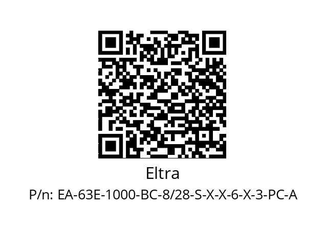   Eltra EA-63E-1000-BC-8/28-S-X-X-6-X-3-PC-A