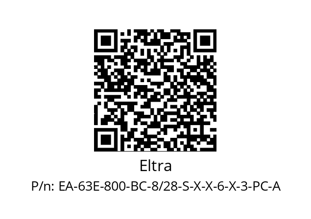   Eltra EA-63E-800-BC-8/28-S-X-X-6-X-3-PC-A