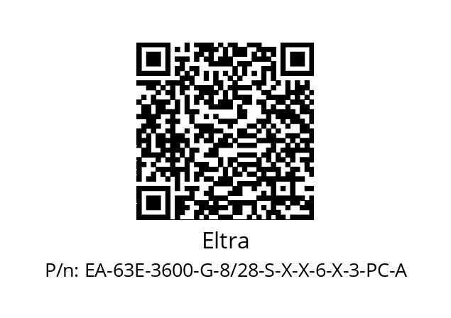   Eltra EA-63E-3600-G-8/28-S-X-X-6-X-3-PC-A