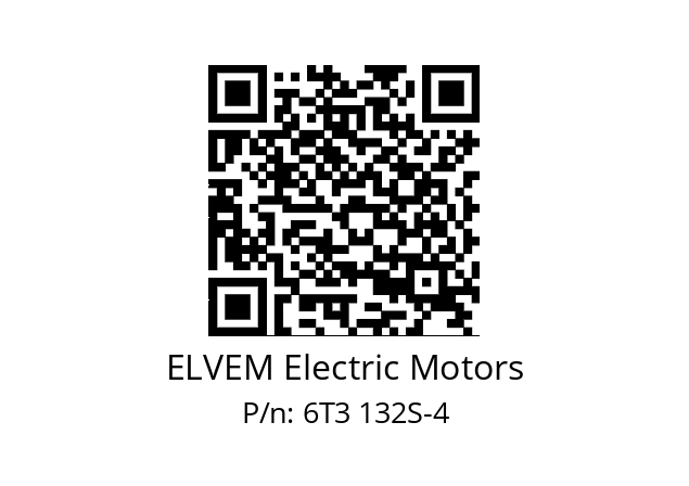   ELVEM Electric Motors 6T3 132S-4