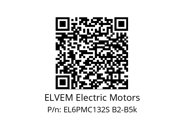   ELVEM Electric Motors EL6PMC132S B2-B5k