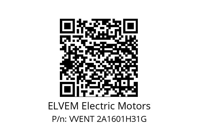   ELVEM Electric Motors VVENT 2A1601H31G