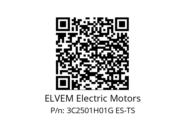   ELVEM Electric Motors 3C2501H01G ES-TS