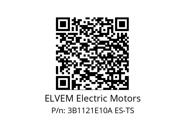   ELVEM Electric Motors 3B1121E10A ES-TS