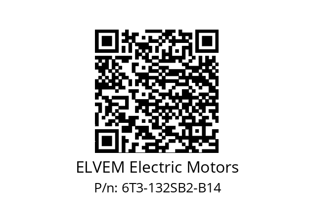   ELVEM Electric Motors 6T3-132SB2-B14