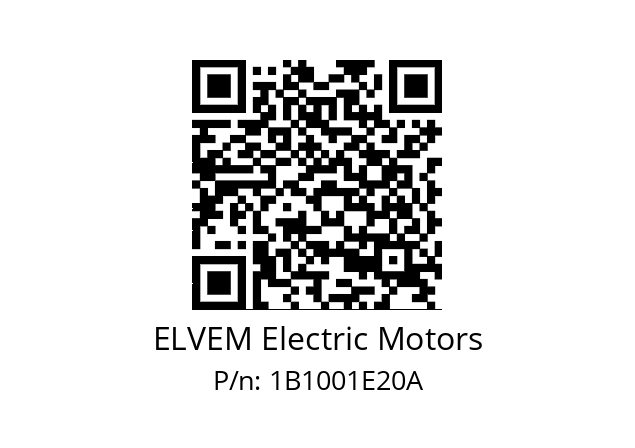   ELVEM Electric Motors 1B1001E20A