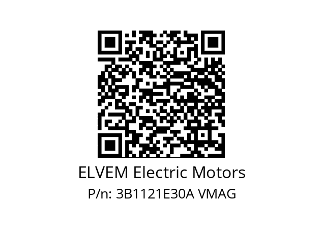   ELVEM Electric Motors 3B1121E30A VMAG