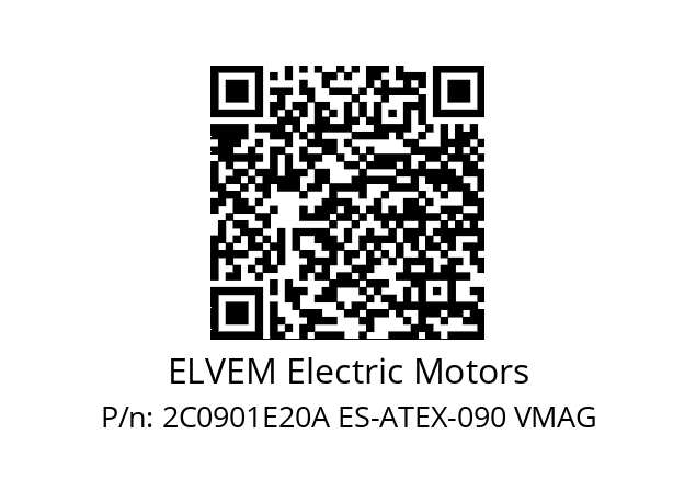   ELVEM Electric Motors 2C0901E20A ES-ATEX-090 VMAG