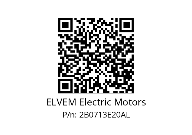  ES-UL-071 ELVEM Electric Motors 2B0713E20AL