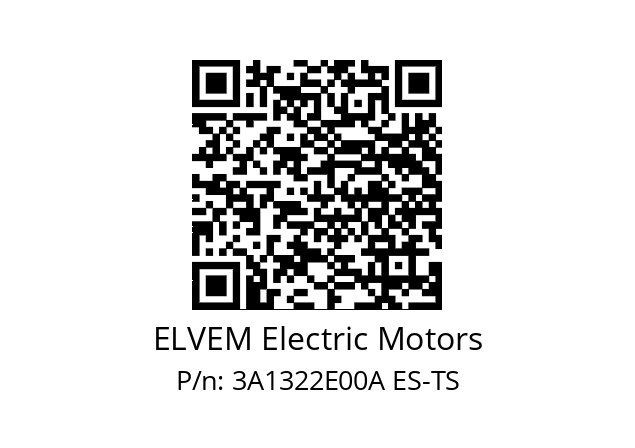   ELVEM Electric Motors 3A1322E00A ES-TS