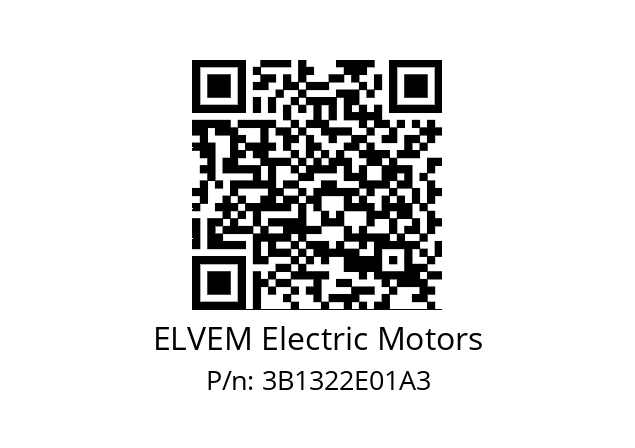   ELVEM Electric Motors 3B1322E01A3