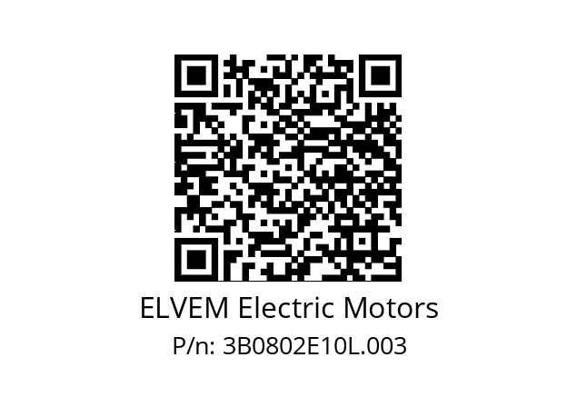   ELVEM Electric Motors 3B0802E10L.003