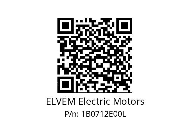   ELVEM Electric Motors 1B0712E00L