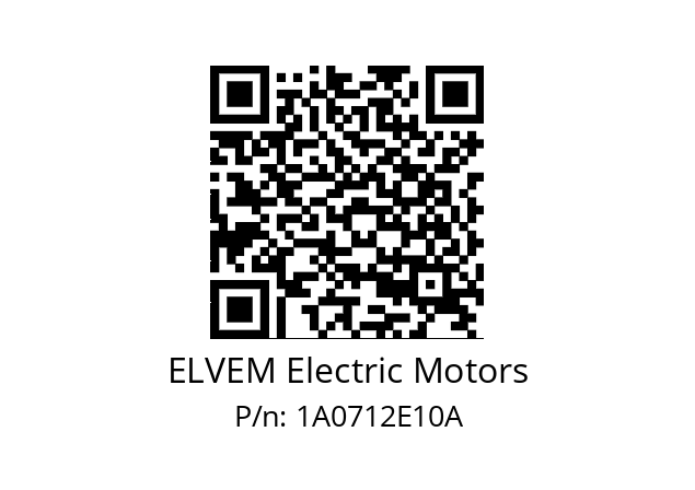   ELVEM Electric Motors 1A0712E10A