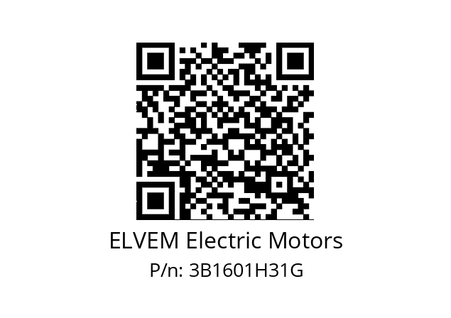   ELVEM Electric Motors 3B1601H31G