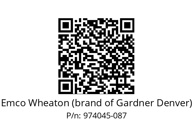   Emco Wheaton (brand of Gardner Denver) 974045-087