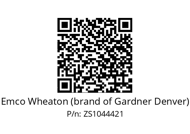   Emco Wheaton (brand of Gardner Denver) ZS1044421