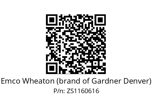   Emco Wheaton (brand of Gardner Denver) ZS1160616