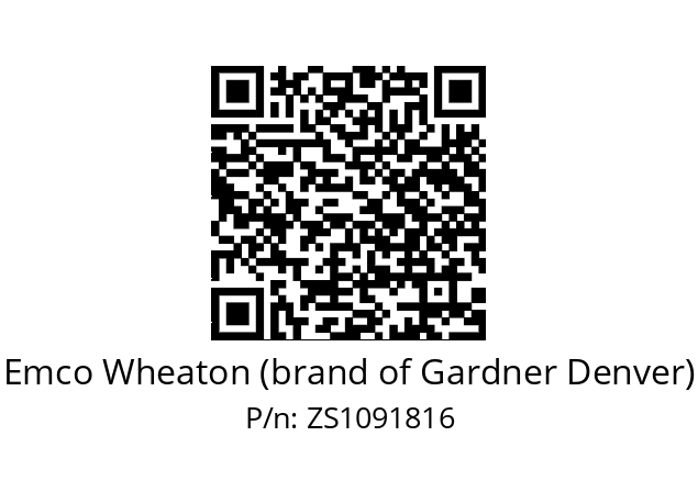   Emco Wheaton (brand of Gardner Denver) ZS1091816