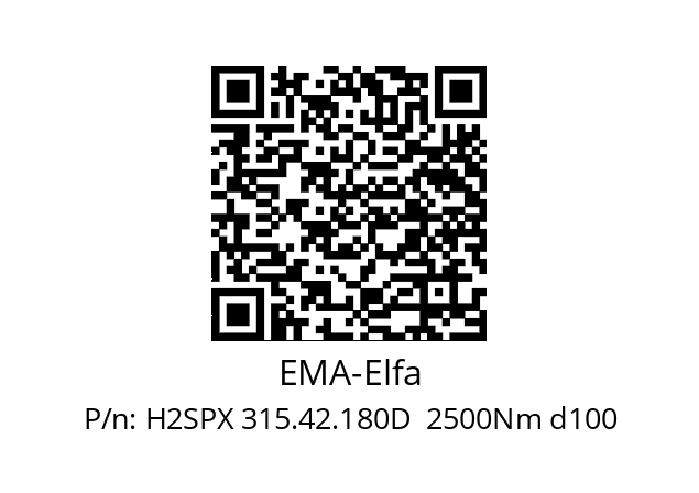   EMA-Elfa H2SPX 315.42.180D  2500Nm d100