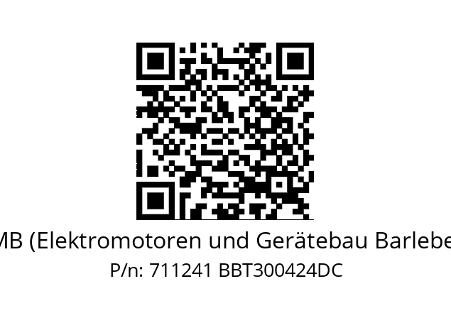   EMB (Elektromotoren und Gerätebau Barleben) 711241 BBT300424DC