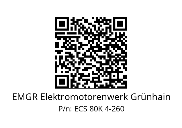   EMGR Elektromotorenwerk Grünhain ECS 80K 4-260