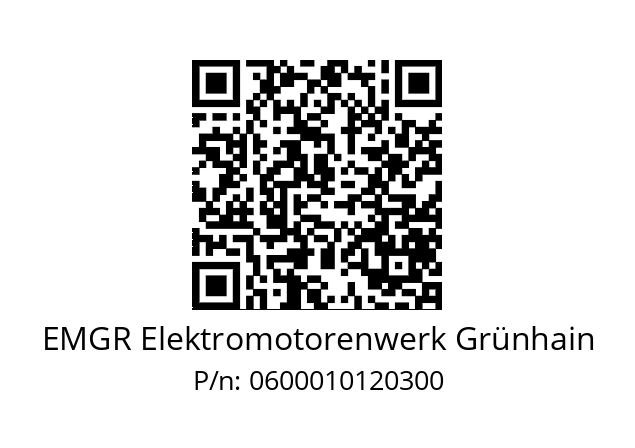   EMGR Elektromotorenwerk Grünhain 0600010120300