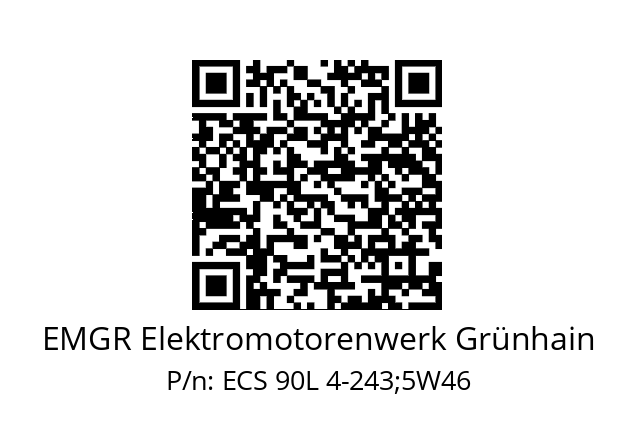   EMGR Elektromotorenwerk Grünhain ECS 90L 4-243;5W46