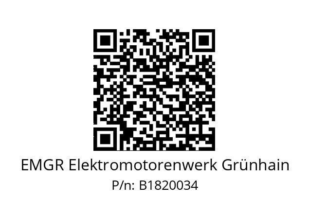   EMGR Elektromotorenwerk Grünhain B1820034