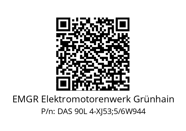   EMGR Elektromotorenwerk Grünhain DAS 90L 4-XJ53;5/6W944