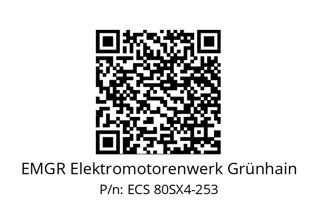   EMGR Elektromotorenwerk Grünhain ECS 80SX4-253