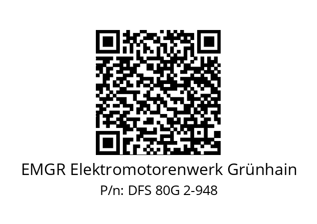   EMGR Elektromotorenwerk Grünhain DFS 80G 2-948