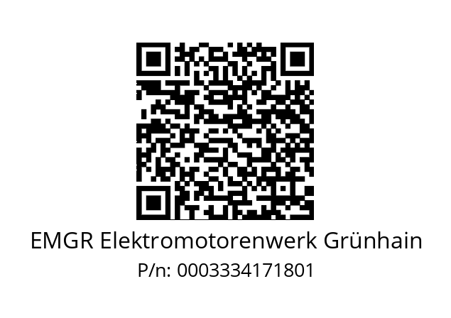   EMGR Elektromotorenwerk Grünhain 0003334171801