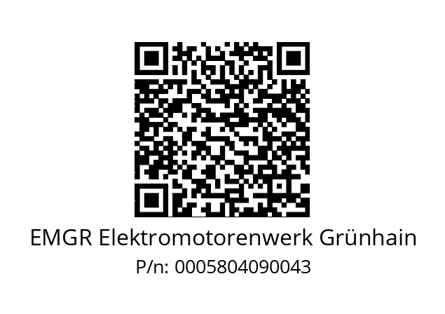   EMGR Elektromotorenwerk Grünhain 0005804090043