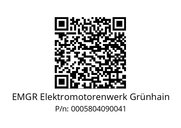   EMGR Elektromotorenwerk Grünhain 0005804090041