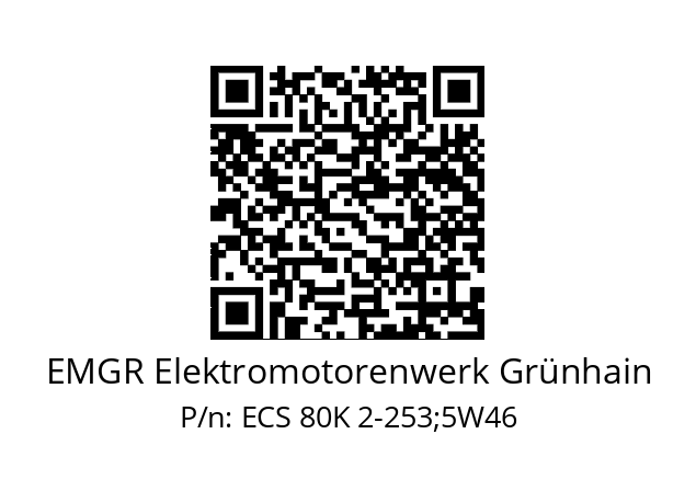   EMGR Elektromotorenwerk Grünhain ECS 80K 2-253;5W46