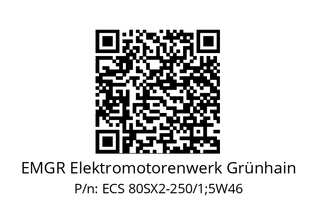   EMGR Elektromotorenwerk Grünhain ECS 80SX2-250/1;5W46