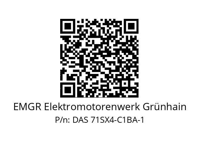   EMGR Elektromotorenwerk Grünhain DAS 71SX4-C1BA-1