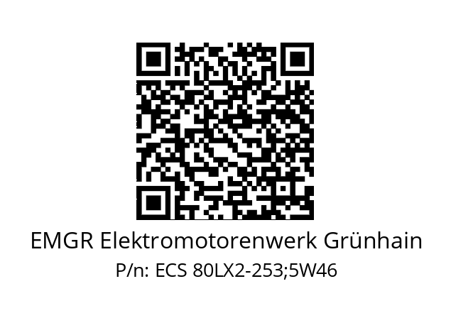   EMGR Elektromotorenwerk Grünhain ECS 80LX2-253;5W46