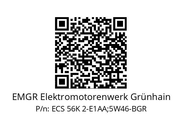   EMGR Elektromotorenwerk Grünhain ECS 56K 2-E1AA;5W46-BGR