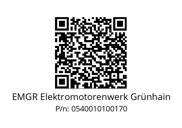   EMGR Elektromotorenwerk Grünhain 0540010100170