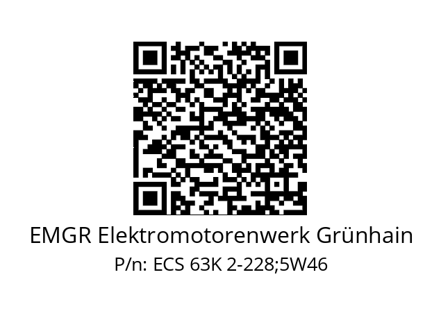   EMGR Elektromotorenwerk Grünhain ECS 63K 2-228;5W46