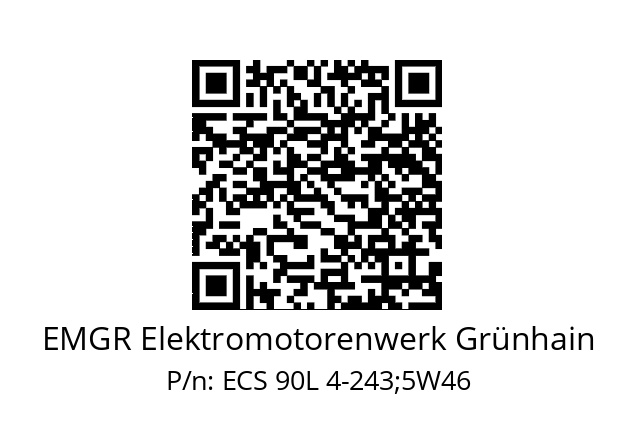   EMGR Elektromotorenwerk Grünhain ECS 90L 4-243;5W46